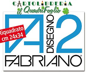 Album Fabriano 2 Riquadrato Liscio cm.24×33 Fg.10