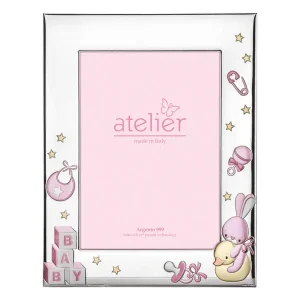 Portafoto Bimbo in argento pvd “Paperella Coniglio” MR1127/4R 13×18 Atelier